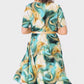 👗 Rochie elegantă cu mânecă scurtă și curea
