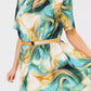 👗 Rochie elegantă cu mânecă scurtă și curea