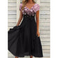 🔥Rochie de vară V-Neck imprimată Patchwork pentru femei