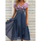 🔥Rochie de vară V-Neck imprimată Patchwork pentru femei