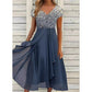 🔥Rochie de vară V-Neck imprimată Patchwork pentru femei