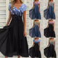 🔥Rochie de vară V-Neck imprimată Patchwork pentru femei