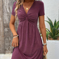 👗Rochie cu mâneci scurte, cu decolteu în V, pentru femei