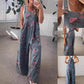 💗 Femeii imprimate Casual Denim Workwear Jumpsuit