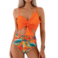 👙Set costum de baie pentru femei cu talie înaltă și papion🏖️