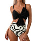 👙Set costum de baie pentru femei cu talie înaltă și papion🏖️