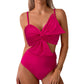 👙Set costum de baie pentru femei cu talie înaltă și papion🏖️