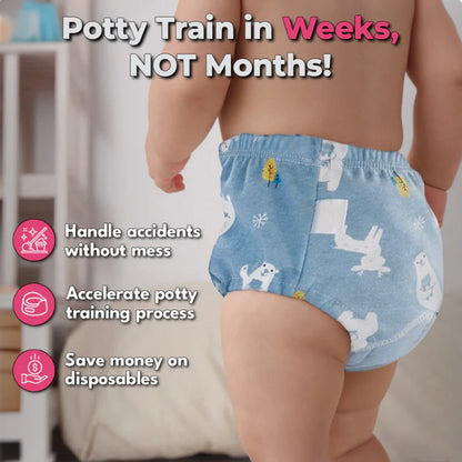 👶🩲Pantaloni de antrenament pentru toaletă pentru copii Set de 3 piese din bumbac
