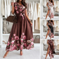 👗 Rochie elegantă imprimată cu decolteu în V