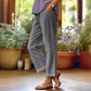 【M-4XL】👖Pantaloni drepți largi din bumbac și in