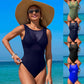 🌴Costum de baie dintr-o singură piesă din plasă de culoare solidă pentru femei🩱