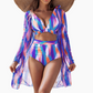 Set elegant și sexy de bikini din trei piese👙
