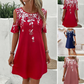 🌺Rochie cu imprimeu floral cu mâneci decupate