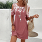 🌺Rochie cu imprimeu floral cu mâneci decupate