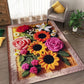Baie Absorbant anti-alunecare tricotate florale podea Mat