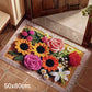 Baie Absorbant anti-alunecare tricotate florale podea Mat