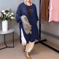 Bumbac din lenjerie rotund gât Split Seven Sleeve Top
