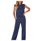 Top casual fără mâneci și pantaloni cu cordon pentru femei, set din două piese