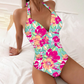 🩱Halter adânc V gât fără spate o singură piesă costum de baie🥥