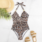🩱Halter adânc V gât fără spate o singură piesă costum de baie🥥