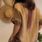 Top elegant cu imprimeu leopard cu mânecă scurtă + set de pantaloni cu picioare largi