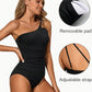 ☀️ Costum de baie pe un umăr, o singură piesă, pentru femei👙