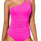 ☀️ Costum de baie pe un umăr, o singură piesă, pentru femei👙