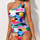 ☀️ Costum de baie pe un umăr, o singură piesă, pentru femei👙