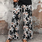 💕Set din două piese: pantaloni casual pentru femei cu picior lat + top cu mânecă scurtă
