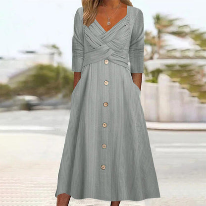 Rochie de culoare solidă pentru femei