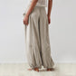 Pantaloni casual pentru femei cu picior lat, elastici, cu buzunare