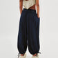 Pantaloni casual pentru femei cu picior lat, elastici, cu buzunare