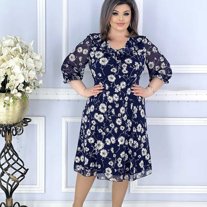 🌼Rochie imprimată din sifon pentru femei