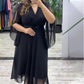 👗 Elegant doamnelor V-Neck rochie de sifon