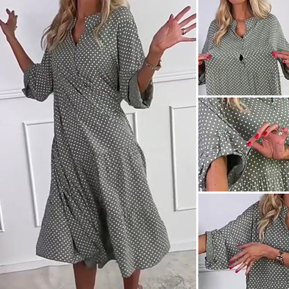 🥰Rochii lejere cu nasturi Polka Dot pentru femei
