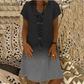 👗Casual Gradient V-Neck Short Sleeve Dress