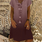 👗Casual Gradient V-Neck Short Sleeve Dress