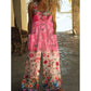 【S-4XL】🌺Salopetă vintage cu flori