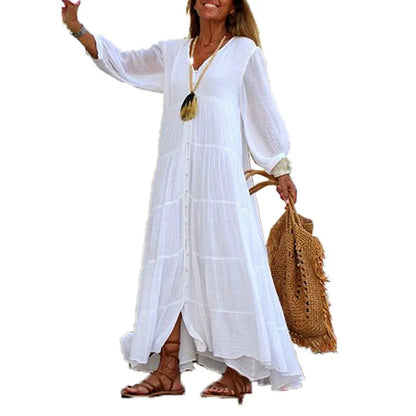 🌸Rochie maxi cu decolteu în V pentru femei