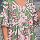 👗Rochie lejeră cu gât în V imprimată cu volane