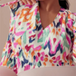 👗Rochie lejeră cu gât în V imprimată cu volane
