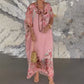 Elegant sifon V-Neck imprimate rochie lungă