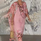 Elegant sifon V-Neck imprimate rochie lungă