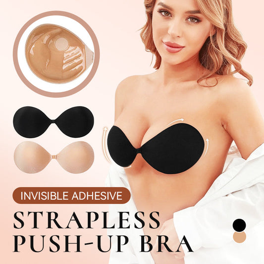 Sutien push-up fără bretele cu lipire invizibilă