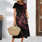 💖Femei de moda Abstract Line Print Rochii