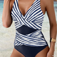 🌞🩱Costum de baie dintr-o singură piesă cu dungi casual pentru femei