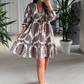 💞Rochie elegantă cu imprimare boemă și decolteu în V