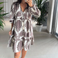 💞Rochie elegantă cu imprimare boemă și decolteu în V