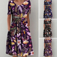 🏵️Rochie elegantă cu imprimeu floral și buzunare