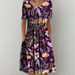 🏵️Rochie elegantă cu imprimeu floral și buzunare